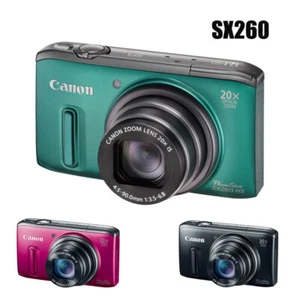 Canon Digital Camera PowerShot SX260HS 12.1 MP 20X Opticak Zoom GPS - Tested - Picture 1 of 8