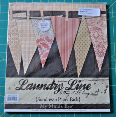 My Mind's Eye, Laundry Line, Sundress, 12" Cardstock, 12 pages NEW, never opened - Image 1 of 2