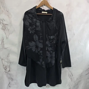 Lands Down Sottocamicia Donna 22 3X Nero Grigio Tunica Tasca Artistica Arte Da Indossare - Foto 1 di 12