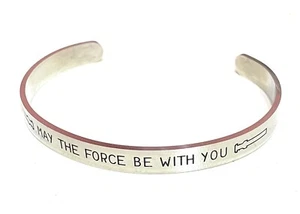 Star Wars Bracciale May The Force Be With You Guerre Stellari Spada Laser Saga - Picture 1 of 3