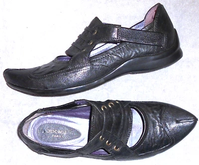 BOCAGE chaussures cuir noir P 38 TBE - Photo 1/4