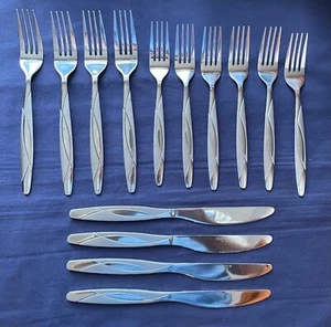 LOT OF ** CAMBRIDGE ** 4 DINNER FORKS ** 6 SALAD FORKS ** 4 KNIVES - Bild 1 von 9