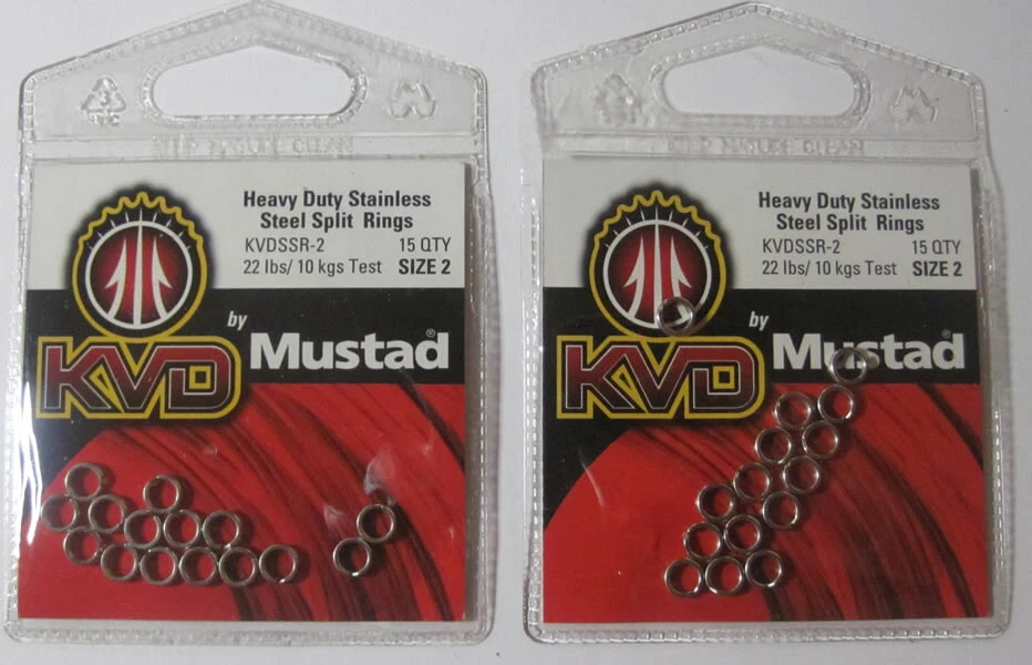 Anillos Divididos 30 KVD / Mostaza TALLA 2 - 22 lb Prueba Hechos con Entrada de Kevin VanDam Foto 1 de 1