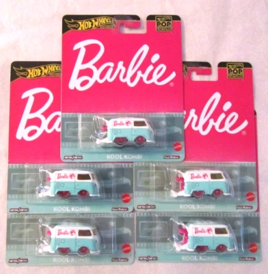 Hot Wheels Premium Pop Culture BARBIE KOOL KOMBI  ~ VW ~ Lot of 5 ~ NIP - Image 1 of 2