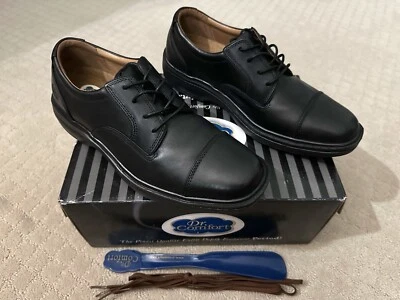 Dr Comfort - Captain - Puntera Oxford Negra - Hombre Talla 8 - Alivio de Presión Foto 1 de 4