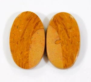 Par de jaspe Mariam 100 % natural cabujón ovalado 28x12x4 mm piedras preciosas BF = 0358 - Imagen 1 de 6
