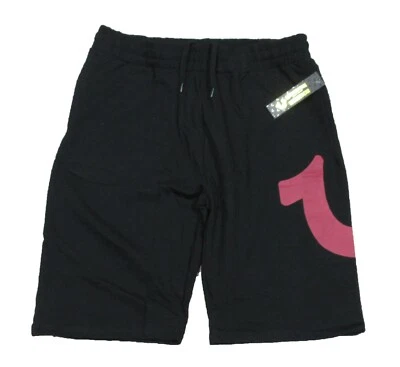 Pantalones cortos de salón True Religion negros con estampado de logotipo de herradura para hombre Foto 1 de 2