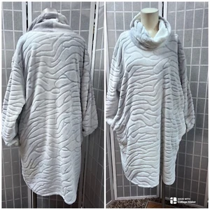 Anne Klein, mujer, abrigo largo, blanco, talla XL, cuello doblado, mangas largas, peluche.! - Imagen 1 de 10