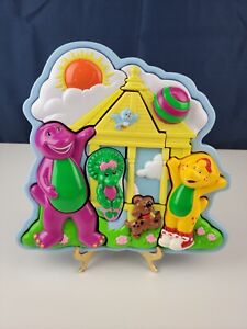 Vintage Barney 3D Plastic Puzzle Mattell Lyons Purple Dinosaur Baby Bop BJ 2002