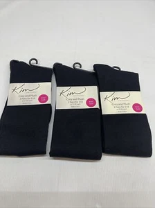 Kim Rogers Cozy & Plush Women’s Knee Socks, 3 Pair,Black, Fits 9-11, MSRP$18 NWT - Picture 1 of 5