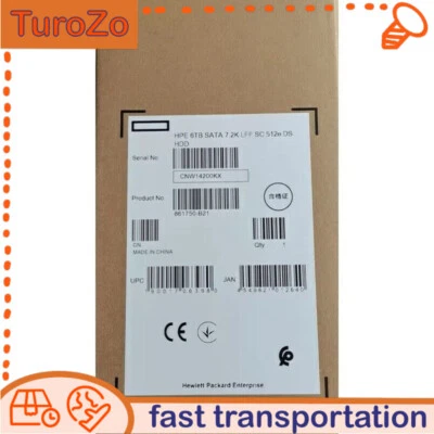 862138-001 861750-B21 HPE 6TB 6G SATA 7.2K 3.5" LFF MDL HDD Hard Drive - Image 1 of 3