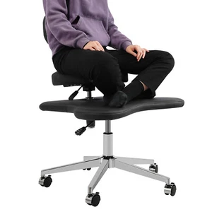 Silla de oficina con patas cruzadas 286,6 libras Silla Criss Cross Silla de meditación con ruedas - Imagen 1 de 19