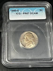1990-S Jefferson Nickel ICG PR67 DCAM - Picture 1 of 4