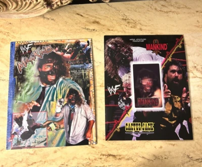Lote de 2 carpetas de bolsillo vintage Mankind Cactus Jack WWF WWE Foto 1 de 4