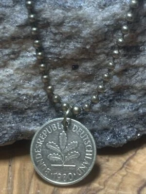 Германия 5 Pfennig Deutchland монета подвеска 24» ожерелье. ВЫБЕРИТЕ ДАТУ. A1 - Изображение 1 из 4