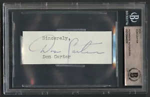 Don Carter d2012 signiertes Autogramm Auto 1x4 geschnitten American Bowler BAS Platte - Bild 1 von 1