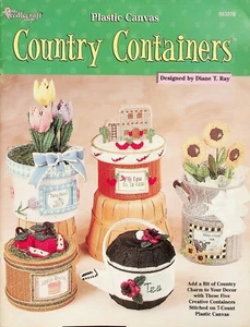 Country Containers Plastic Canvas Patterns By Needlecraft Shop - Picture 1 of 4