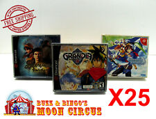 25x SEGA DREAMCAST CIB DOUBLE CD GAME CASE CLEAR PROTECTIVE BOX PROTECTOR SLEEVE