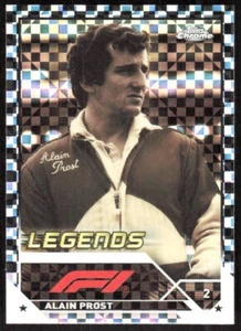2023 8939C Topps Chrome Formula 1 LEGENDS CHECKER FLAG X-FRACTOR Alain Prost - Picture 1 of 2