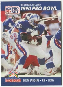 1990 Pro Set #413 Barry Sanders Detroit Lions - Pro Bowl - Picture 1 of 2