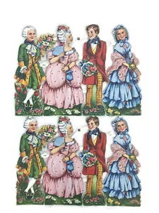 EAS Alemania Troquelado Retazos Ganzbild 3095 Personas Coloniales Hoja Única De Colección - Imagen 1 de 3