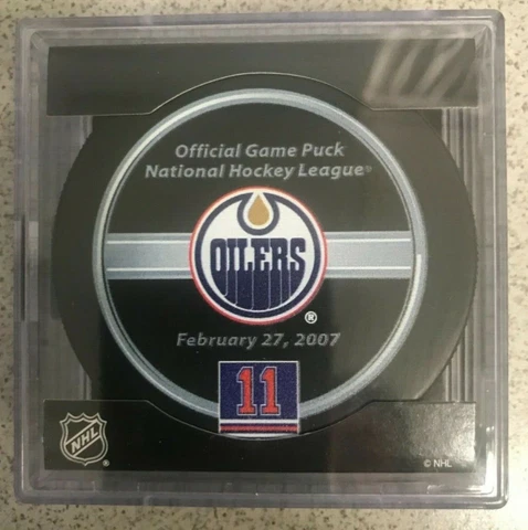 Edmonton Oilers Mark Messier Jersey Retirement Night Game Puck Feb.27/2007 Cover