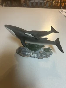 Obra Maestra Porcelana Aleta Ballena Estatuilla 1995 Especies en Peligro Malasia - Imagen 1 de 8
