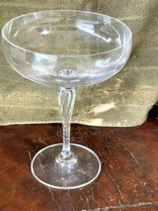Mikasa Waverly Twist Stem Clear 6 7/8” Tall Dessert Compote Y - Picture 1 of 12