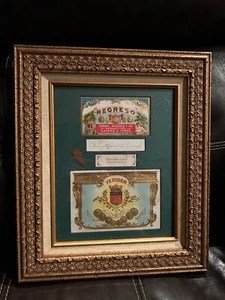 Vintage RARE Tampa Cigar Corral-Wodiska Framed Signature and Label Regreso - Picture 1 of 3