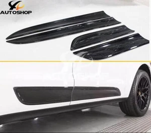 For Porsche Macan 2014 - 2020 Side Door Panel Trims Molding Guard Carbon Fiber - Picture 1 of 6