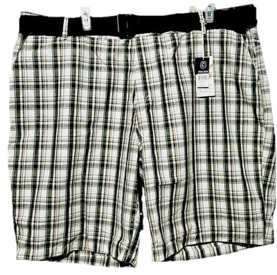 Pantalones Cortos Chinos Swiss Cross Nuevos con Etiquetas Blanco, Verde y Marrón a Cuadros para Hombres 50 Foto 1 de 4