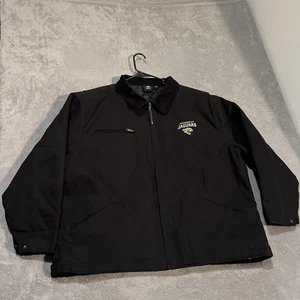 Chaqueta Jacksonville Jaguars Para Hombres XL Negra NFL Fútbol Acolchada Cuello Pana - Imagen 1 de 13