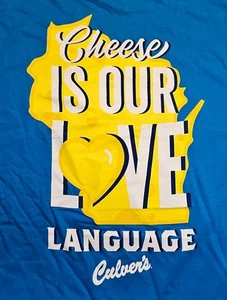 T-shirt Culver's CHEESE CURD NERD CREW - IL FORMAGGIO È LA NOSTRA LINGUA DELL'AMORE - 2-XL - Foto 1 di 4