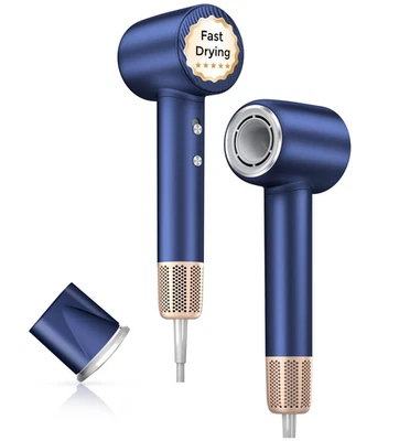 Hair Dryer, 140000 RPM High-Speed Negative Ionic Low Noise Blow Dryer, Blue - Image 1 of 4