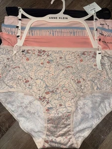 Anne Klein 5-Pair Womens Brief Underwear Panties Polyester Blend Microfiber ~ M - Picture 1 of 6