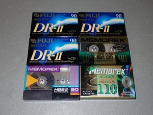 Typ II - 3x Fuji DR-II 90, Memorex CD2 90, Memorex CD2 110, Memorex HBS II 90 - Bild 1 von 12