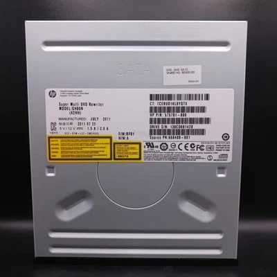 HP Hewlett Packard GH80N Super Multi DVD Rewriter (A2HH) Sata PC DVD Drive Used - Image 1 of 4