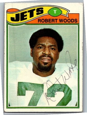 1977 -Robert Woods- Topps Autograph/Signed/Auto Football Card #469 NY Jets - Image 1 of 2