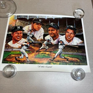 New York Yankees baseball Poster Yankee Legends Limited #7/10 Mickey Mantle Ruth - Picture 1 of 10
