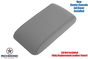 Para Toyota LandCruiser 1998-2002 - Cubierta de tapa de consola central de cuero genuino, gris - Imagen 1 de 12