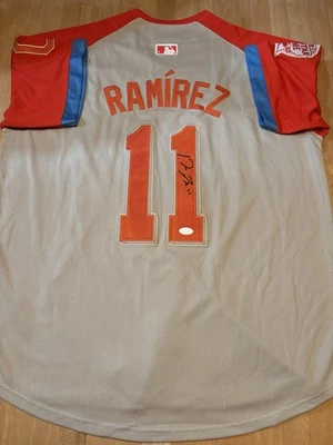 Jose Ramirez Signed  Autographed 2024 All Star  Jersey . JSA Coa. Guardians Star - Image 1 of 3