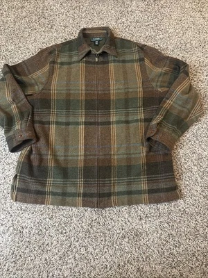 Винтажный 90-х Ralph Lauren XL зеленый ярлык шерсти молнии свитер куртка - Изображение 1 из 4