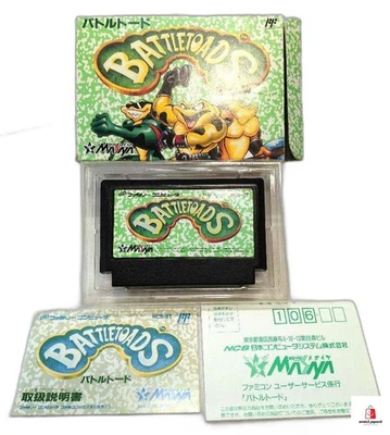 Masaya 1991 Battletoads NINTENDO FAMICOM NES FC REG CARD RARE! Japan Used - Image 1 of 4