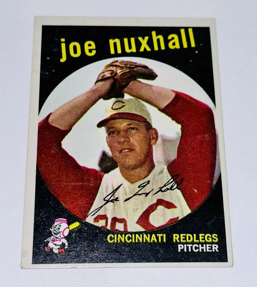 Винтажная бейсбольная карточка 1960 Topps Joe Nuxhall No309 Redlegs RAW - Изображение 1 из 2