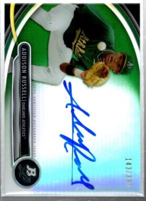 2013 Bowman Platinum Prospect Green Refractors #AR Addison Russell Auto /399 - Image 1 of 2