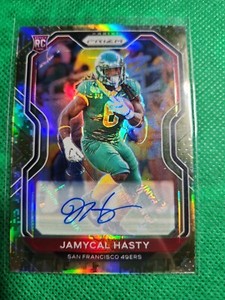 2020 Panini Prizm Jamycal Hasty Autograph Camo Prizm /25 #303 RC Auto