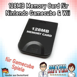 128 MB Memory Card Schwarz Nintendo GameCube Wii - 2043 Blöcke NGC Speicherkarte - Bild 1 von 3