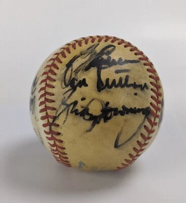 1990's Los Angeles Angels Team Signed Baseball Brian Downing & Don Sutton etc - Image 1 of 4