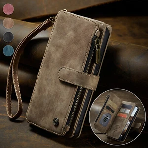 CaseMe Para iPhone Lujo Cremallera Multifunción Portatarjetas Cartera Estuche Correa para Asumidas - Imagen 1 de 16