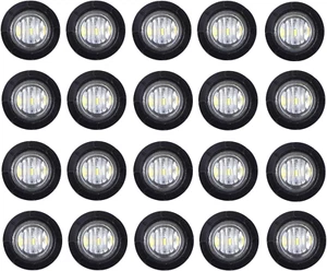 (20er Pack) 3/4 Zoll Halterung weiße LED Umriss Kugel Markierungsleuchten, Seite LED - Bild 1 von 12